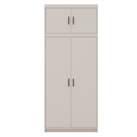 Dwudrzwiowa szafa z nadstawką 90 cm TRINO beżowa